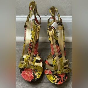 Michael Antonio Multicolor Strappy Heels, Women’s, Size 9, NWOT